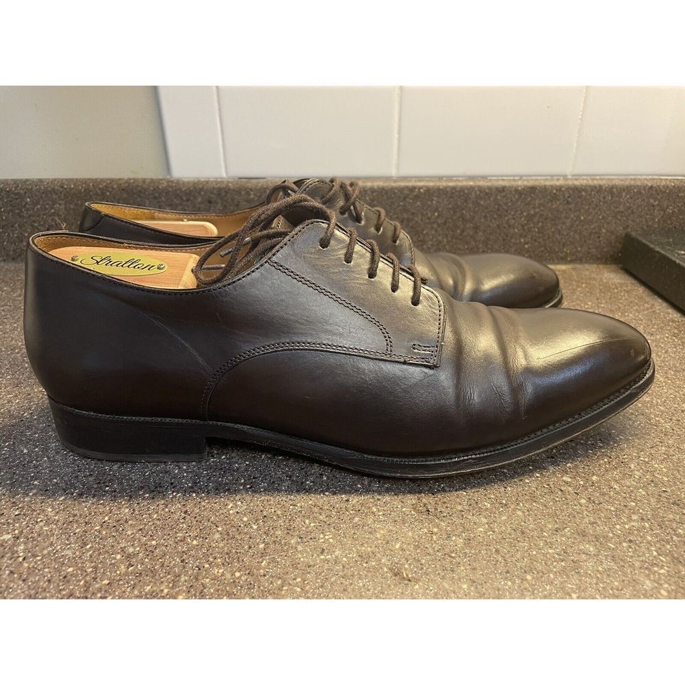 Suitsupply Men's Brown Leather Oxford Dress Shoes Lace up Men's Size 44 10/10.5